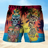 Maxcorners Skull Chill Tropical Summer Aloha Mens Board Shorts
