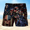 Maxcorners America Skull Mens Board Shorts