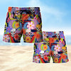 Maxcorners Sugar Flower Skull Mens Board Shorts
