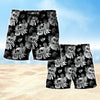 Maxcorners Skull White Mens Board Shorts