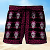 Maxcorners Sugar Pink Skull Mens Board Shorts