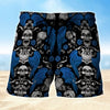Maxcorners Blue Skull Lover Mens Board Shorts
