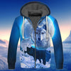 Maxcorners Wolf Snow Moon Shirt