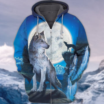 Maxcorners Wolf Under The Moon Shirt