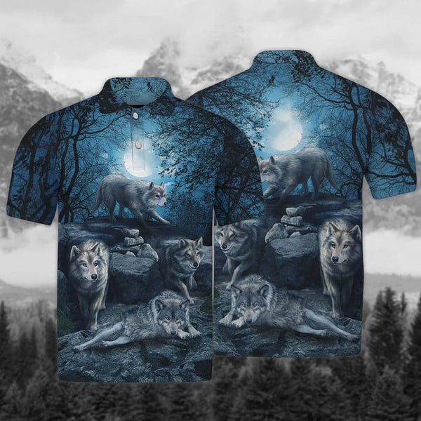 Maxcorners Wolfs and Rock Shirt