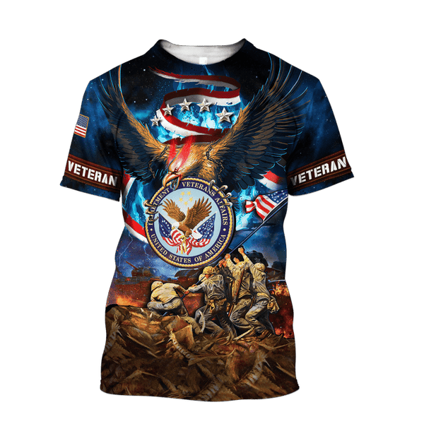 Maxcorners US Veteran - Eagle Honor The Fallen 3d All Over Printed Unisex Shirts