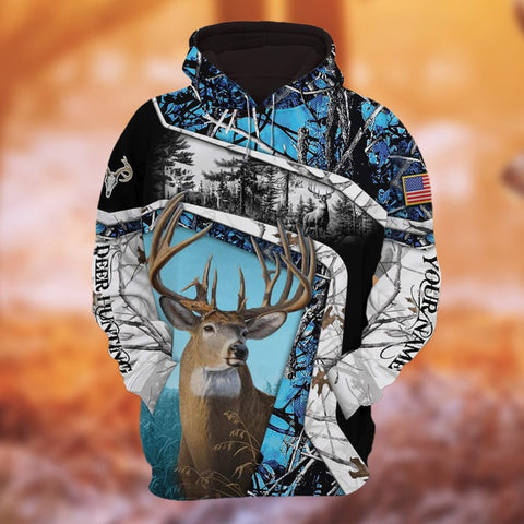 Maxcorners Personalized Name The Unique Hunting Hoodie & Zip Hoodie 3D Multicolor