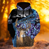 Maxcorners Personalized Name The Uniqe Deer Hunting Hoodie & Zip Hoodie 3D Multicolor