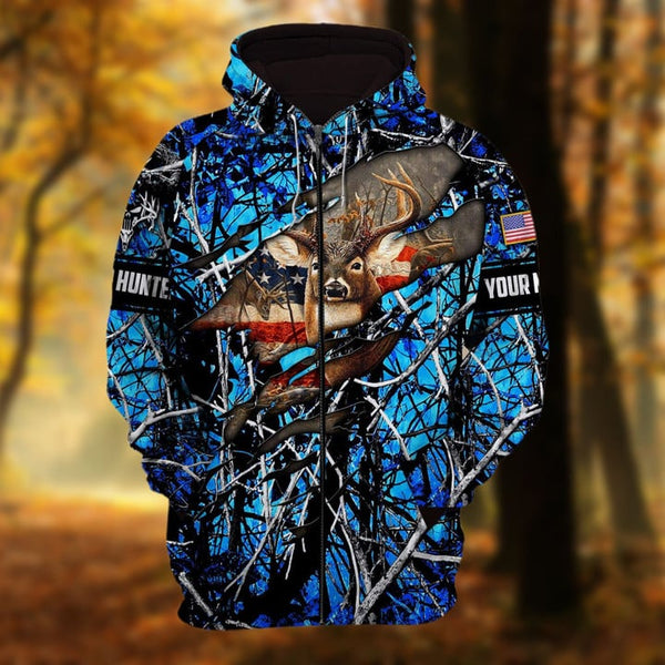 Maxcorners Personalized Name Premium Hunting Hoodie 3D