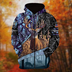 Maxcorners Personalized Name The Premium Hunting 3D Hoodie & Zip Hoodie