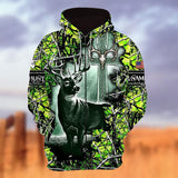 Maxcorners Personalized Name The Uniqe Deer Hunting 3D Hoodie & Zip Hoodie