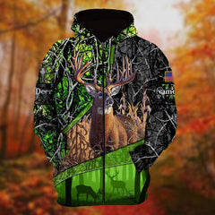 Maxcorners Personalized Name The Premium Hunting 3D Hoodie & Zip Hoodie