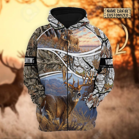 Maxcorners Personalized The Premium Deer Hunting Hoodie & Zip Hoodie 3D Multicolor