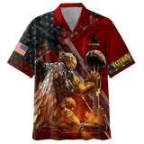 Maxcorners US Veteran - Us Veteran - Honor The Fallen Red Shirt