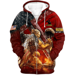 Maxcorners US Veteran - Us Veteran - Honor The Fallen Red Shirt