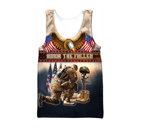 Maxcorners US Veteran - Us Veteran - Honor The Fallen Beige Shirt