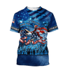 Maxcorners US Veteran - Us Veteran - Honor The Fallen Blue Shirt