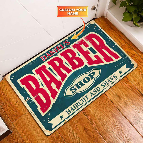 Maxcorners HairCut And Shave Personalized Doormat