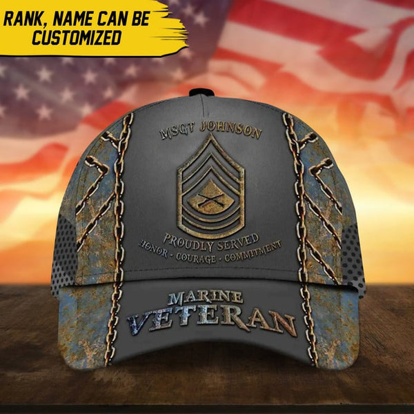 Maxcorners Unique Personalised U.S Veteran 3D Cap