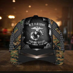 Maxcorners Camo Soldiers Multiservice U.S Veteran Cap
