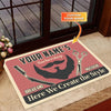 Maxcorners Barbershop Haircut And Beard Shave Studio Personalized Doormat