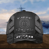 Maxcorners Unique Metal Camo US Veteran Cap