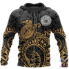 Maxcorners Samoa Polynesian Hoodie Gold Turtle Flowing