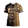 Maxcorners US Veteran - Honor The Fallen Brown Unisex Shirts