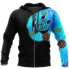 Maxcorners Aboriginal Art Blue Style Turtle Dreaming Paintings Shirt