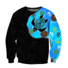 Maxcorners Aboriginal Art Blue Style Turtle Dreaming Paintings Shirt