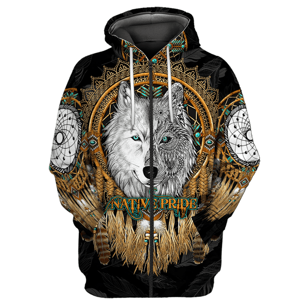 Maxcorners Premium Native American Wolf Apparel