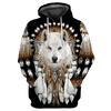 Maxcorners Love Wolf Native American Unisex