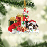 MAXCORNERS BERNESE MOUNTAIN MERRY CHRISTMAS HANGING ORNAMENT