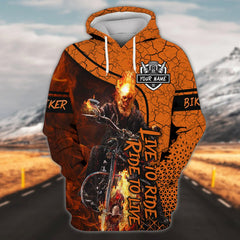 Maxcorners Custom Name Live To Ride Limited Shirt 3D