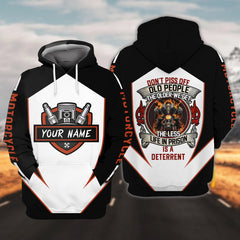 Maxcorners Custom Name Don't Piss Of Old People Limited Edition Shirt 3D