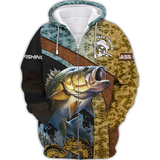 Maxcorners Bass Fishing 3D Shirt