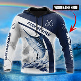 CUSTOM NAME MARLIN FISHING DESIGN D PRINT COMBO HOODIE AND SWEATPANT