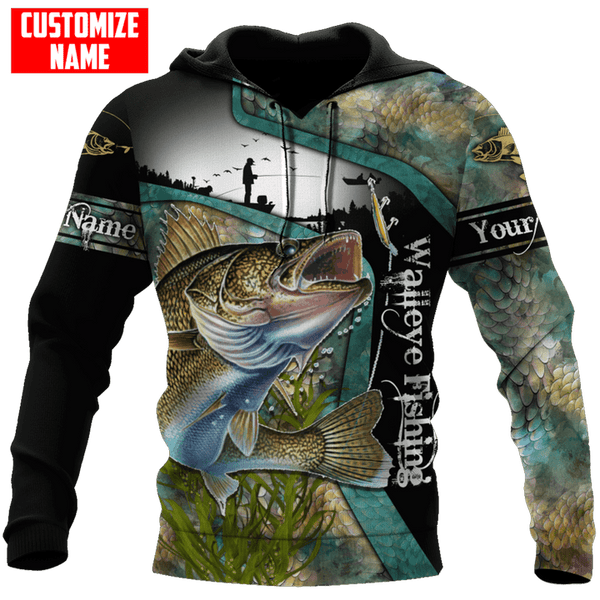 PERSONALIZED WALLEYE FISHING ALL OVER PRINTED COMBO HOODIE AND SWEATPANT