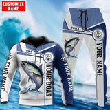 TUNA FISHING CATCH AND RELEASE FISHING CUSTOM NAME COMBO HOODIE SWEATPANTS