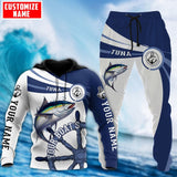 TUNA FISHING BOAT TEAM CATCH AND RELEASE FISHING CUSTOM NAME COMBO HOODIE SWEATPANTS