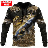 PERSONALIZED WALLEYE TROUT FISHING FISHERMAN GIFT ALL OVER PRINTED COMBO HOODIE SWEATPANTS