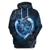 Maxcorners 3D Blue Heart Sea Turtle