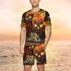 Maxcorners Skull Fire Tshirts, Trucker T shirts, Trucker Men Beach Shorts, Tshirt And Board Shorts