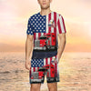 Maxcorners Eagle Trucker American Tshirts, Trucker Tshirts, Trucker Men Beach Shorts, Tshirt And Board Shorts