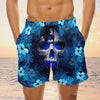 Maxcorners Skull Blue Mens Board Shorts