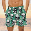 Maxcorners  Tropical Skull Pattern Mens Board Shorts