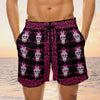 Maxcorners Sugar Pink Skull Mens Board Shorts