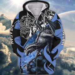 Maxcorners Blue Dragon Tattoo 3D Full Print ShirtsSO2612