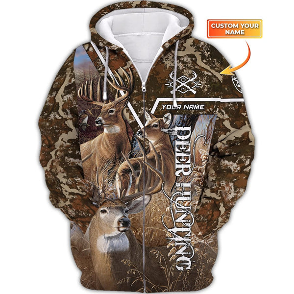 Maxcorners Deer Hunting Shirt Deer 3D  Personalized Camo SO