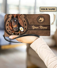 Maxcorners Horse Love Horizontal Personalized Clutch